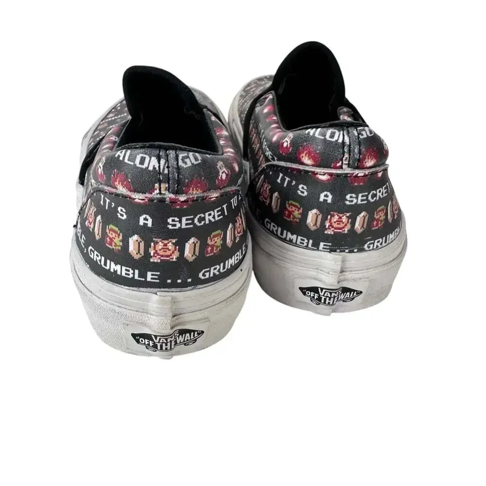 Vans Nintendo Zelda Game Over Slip On Sneakers Men 4.5 Women 6 Rare